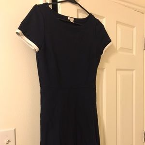 Navy Blue with White Trim Dress